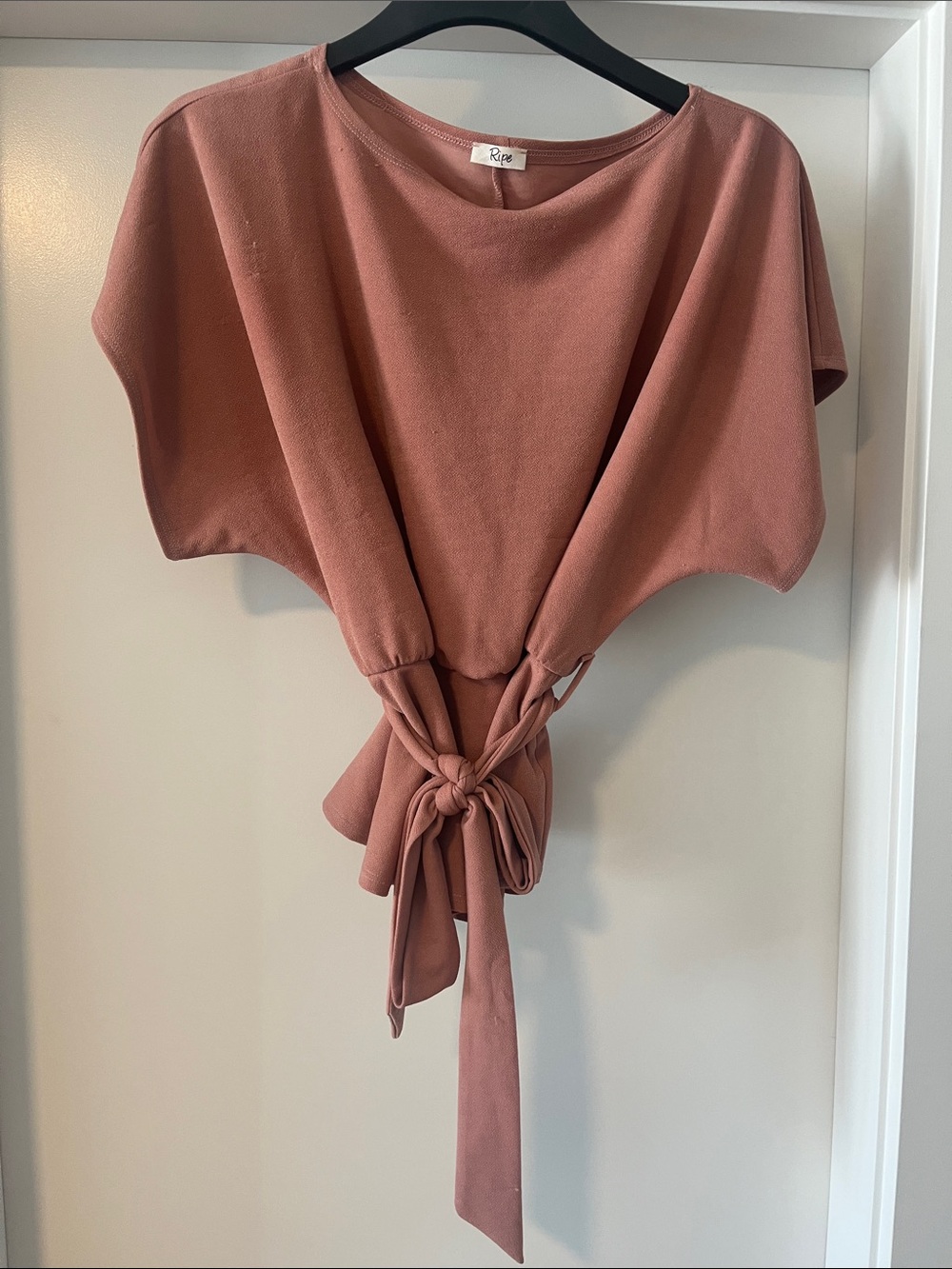 Ripe Rose Tie-Front Dolman Top